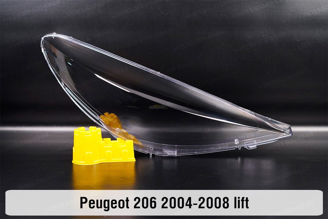 Скло фари Peugeot 206+ (2009-2013) праве, фото 1
