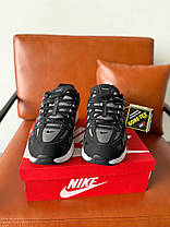 Nike P-6000 Black Grey White Gore-Tex Термо чоловічі кросівки Найк П-6000 чорні сірі шкіра текстиль єврозима осінь, фото 4