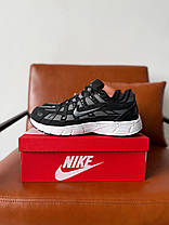 Nike P-6000 Black Grey White Gore-Tex Термо чоловічі кросівки Найк П-6000 чорні сірі шкіра текстиль єврозима осінь, фото 2