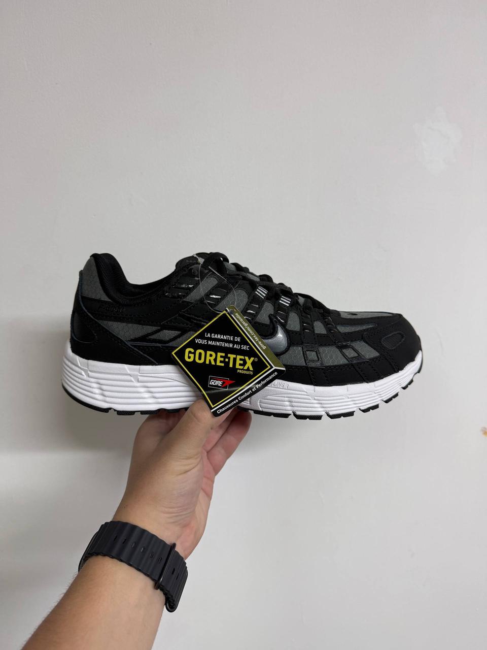 Nike P-6000 Black Grey White Gore-Tex Термо чоловічі кросівки Найк П-6000 чорні сірі шкіра текстиль єврозима осінь
