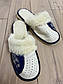 Домашні шкіряні жіночі тапочки з овечої вовни розмір 41, фото 2