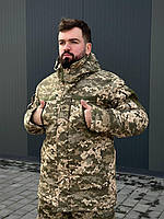 Зимовий теплий польовий військовий бушлат ріп стоп піксель ММ14 ЗСУ