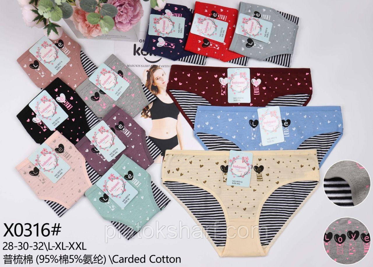 Труси жіночі, трусики бавовна «Класика Крапинка молодіжка» 46-52 (0316)