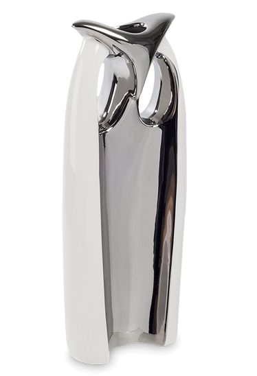 Свічник керамічний на одну свічку "Мудра сова" від чеського бренду Cervena Kostka висота 36 см, фото 1