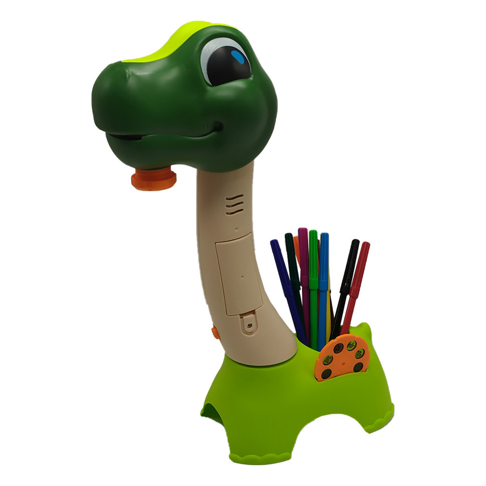 Проектор для малювання SE-123, 18 предметів, динозавр, слайди, маркери, музика, світло Вид 1, фото 1