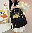 Молодіжний рюкзак FASHION для школи, роботи та подорожей 1355 Black, фото 6