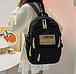 Молодіжний рюкзак FASHION для школи, роботи та подорожей 1355 Black, фото 7