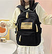 Молодіжний рюкзак FASHION для школи, роботи та подорожей 1355 Black, фото 8