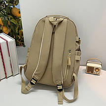 Молодіжний рюкзак FASHION для школи, роботи та подорожей 1355 Beige, фото 4