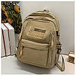 Молодіжний рюкзак FASHION для школи, роботи та подорожей 1355 Beige, фото 6