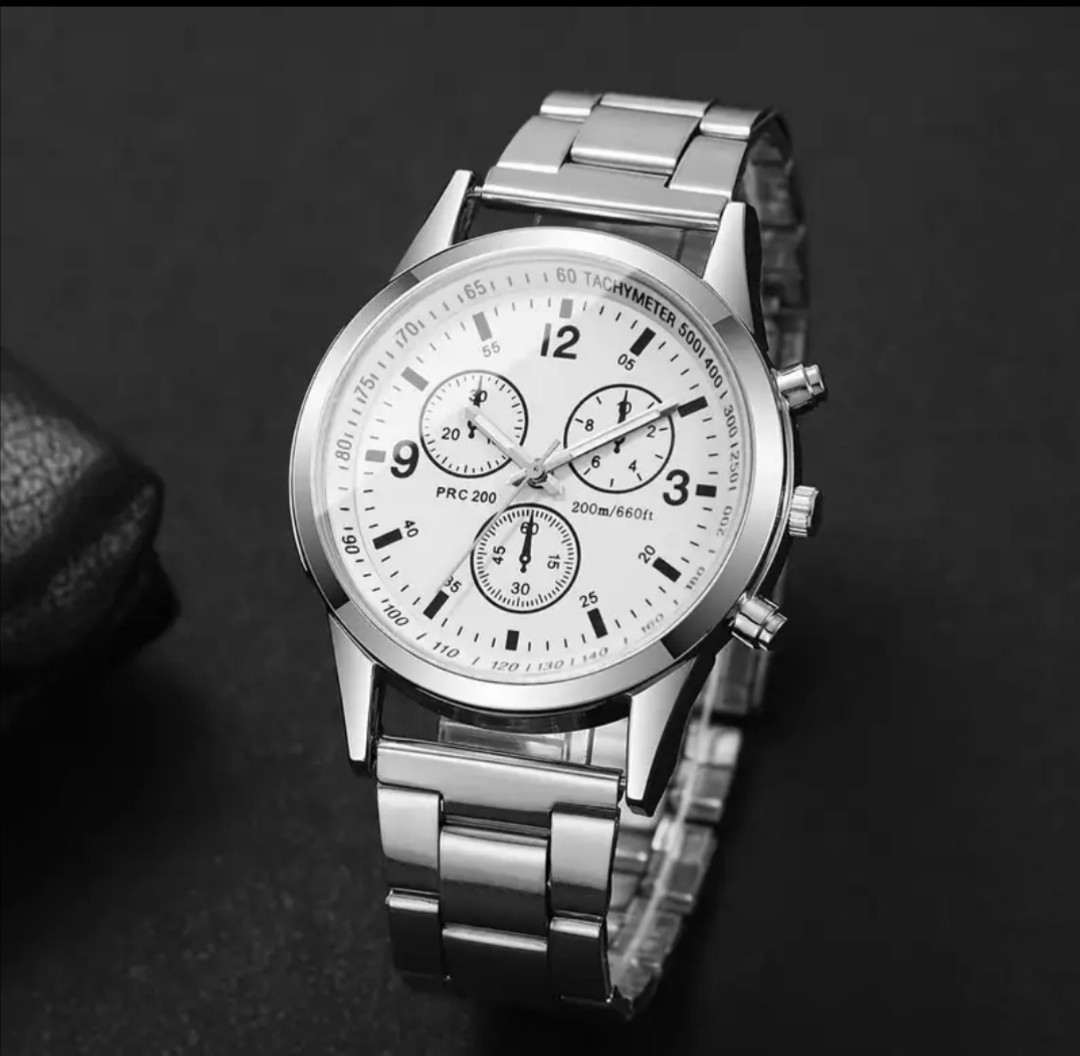 Чоловічий годинник PRC 200 з металевими ремінцем, колір сріблястий, фото 1