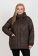 Жіноча стьобана куртка єврозима М-1153, розміри 50,56,58