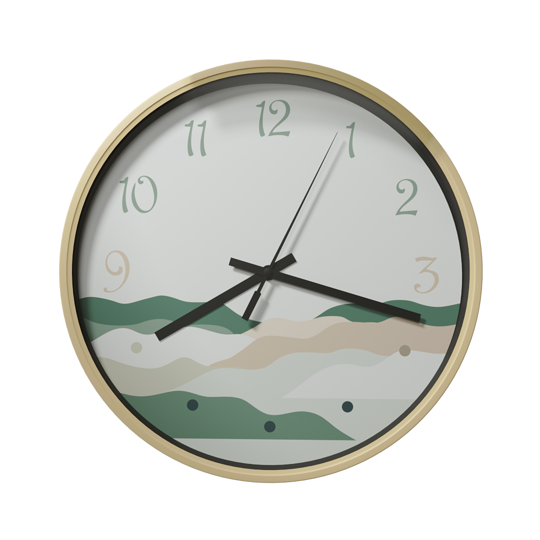 Годинник настінний кварцовий Гірський пейзаж, фото 1