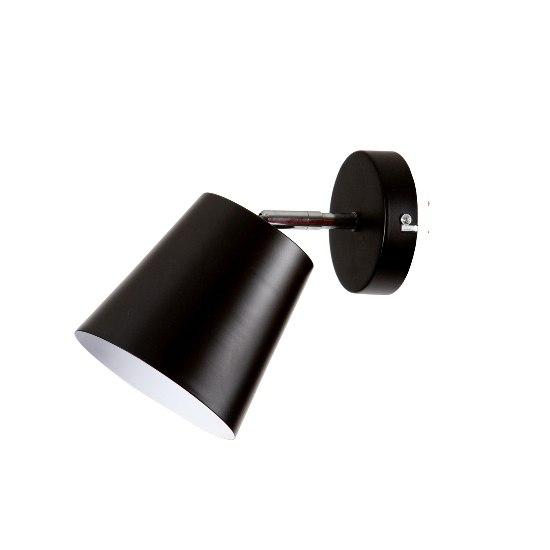 Світильник настінний компактний чорний метал цоколь Е27