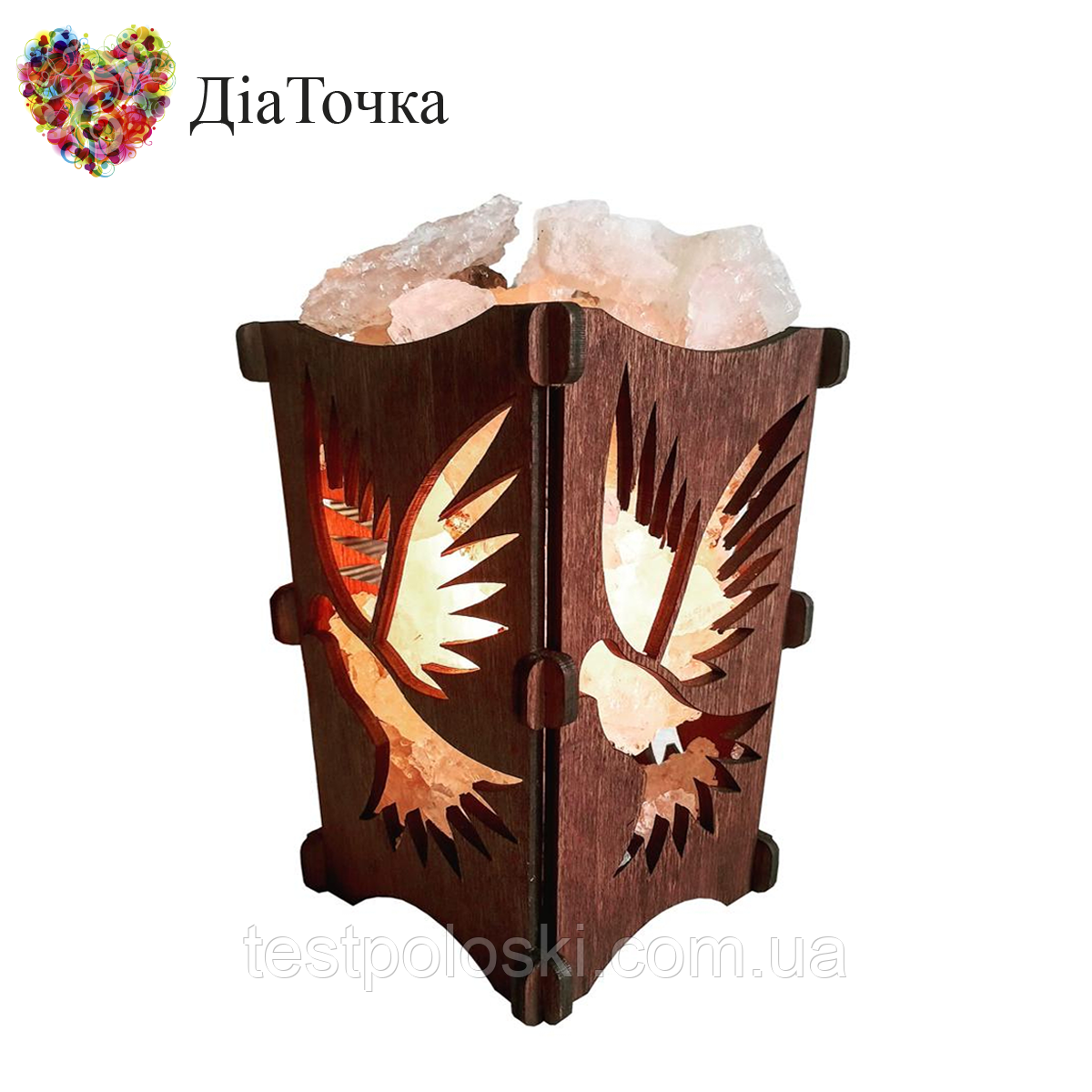 Соляна лампа "Корзина "Птах" 1 кг, фото 1