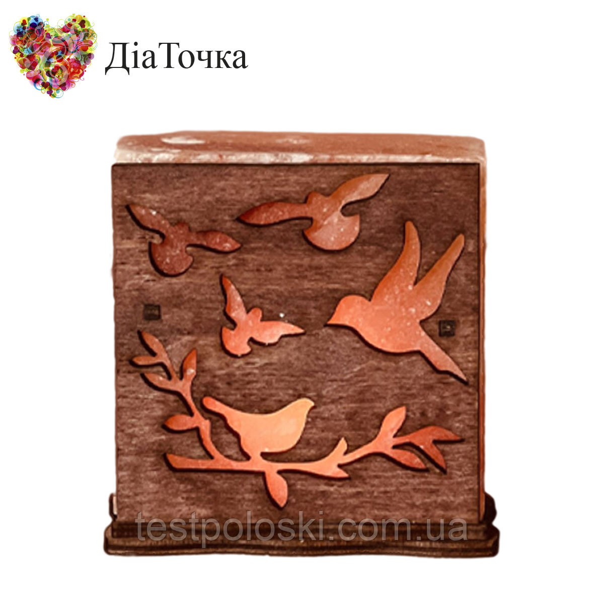 Соляна лампа "Птахи" 1 кг, фото 1