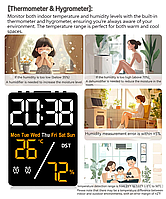 Годинник Deepfox DS-5508 LED цифровий електронний настільний Будильник Дата Температура Вологість 12х9см, фото 3