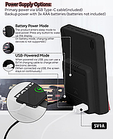 Годинник Deepfox DS-5508 LED цифровий електронний настільний Будильник Дата Температура Вологість 12х9см, фото 4