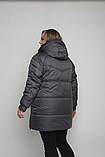 Жіноча сучасна зимова куртка подовженого крою М-1083, фото 2