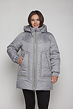 Жіноча сучасна зимова куртка подовженого крою М-1083, фото 5