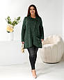 Стильна туніка з ангори софт Віола смарагд (54-72), фото 6
