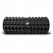 Масажний валик масажер для тіла ніг спини EVA 33 х 12 см з виїмкою під хребет (колір чорний), фото 3