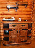 Дерев'яний комод під старовину з ковкою, фото 2