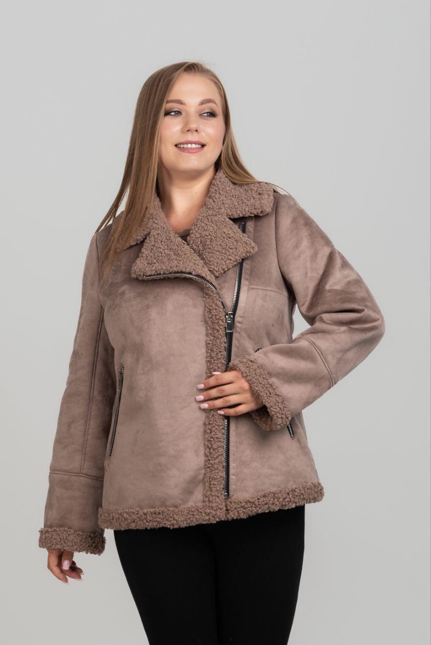 Жіноча коротка дублянка-косуха M-1154, фото 1