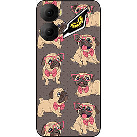 Бампер силіконовий case для ZTE Nubia Neo 3 5G з картинкою Мопсики