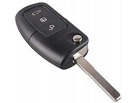 Корпус ключа Ford 3-кнопковий з емблемою — Focus, Fiesta, Mondeo, C-Max, S-Max