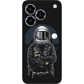 Чохол силіконовий case для ZTE Blade A76 4G з картинкою Космонавт та місяць