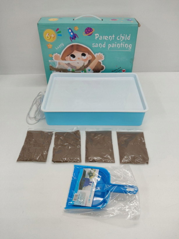 Планшет пісочний для анімації з LED-підсвіткою, дитячий пісочний стіл 27х39 см, фото 1