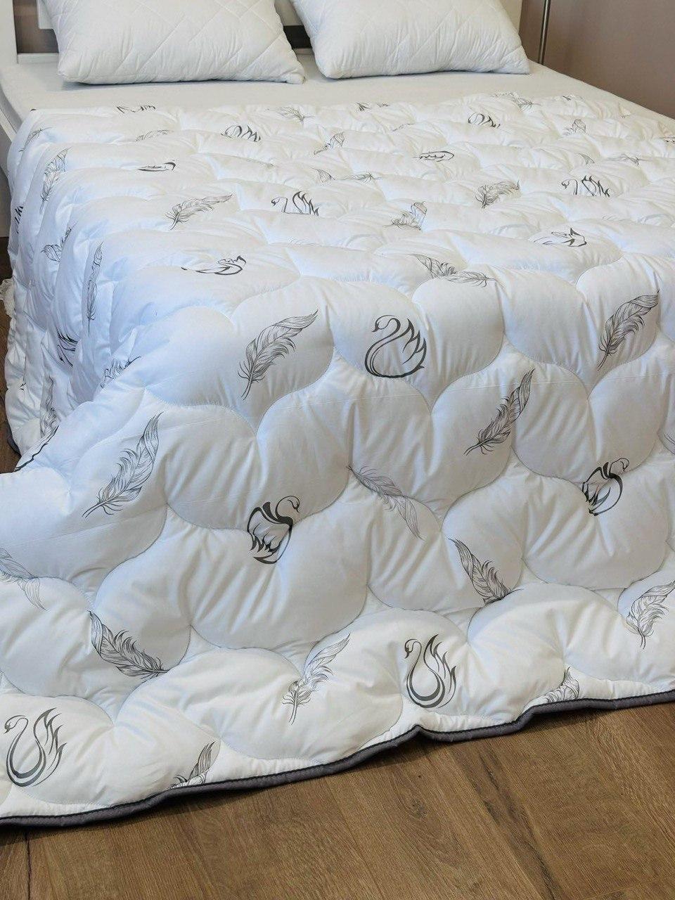Ковдра євро зі штучного лебединого пуху 200*215, фото 1