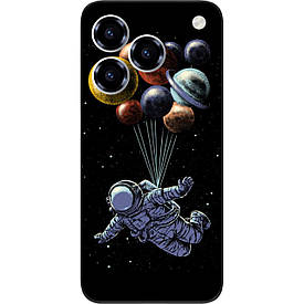 Силіконовий чохол case для ZTE Blade A76 4G з картинкою Космонавт на кульках