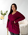 Туніка з ангори рубчик Марта бургунді (54-72), фото 6