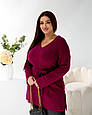 Туніка з ангори рубчик Марта бургунді (54-72), фото 8
