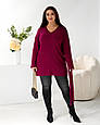 Туніка з ангори рубчик Марта бургунді (54-72), фото 4
