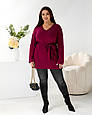 Туніка з ангори рубчик Марта бургунді (54-72), фото 5
