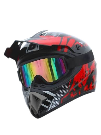 Мотошолом кросовий ендуро розмір М червоний