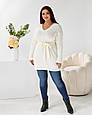 Туніка з ангори рубчик Марта молочна (54-72), фото 7