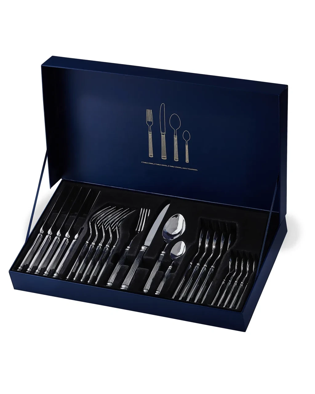 Набір столових приладів Langham Newport 24 предмети з нержавіючої сталі, фото 1