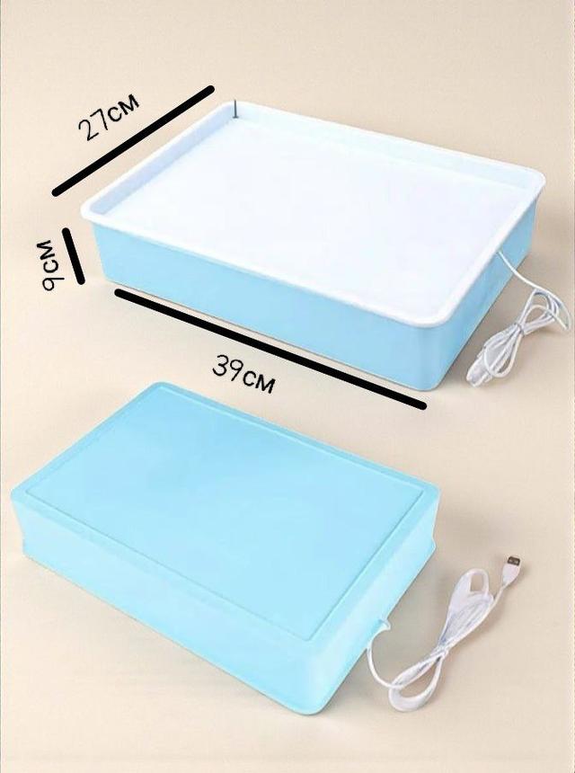 Детский световой планшет для рисования песком, настольная песочница 27x39 см