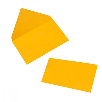 Конверт 7,5х11см Однотонний 5-85071 жовтий 647862 G-Rich