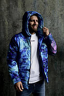 Куртка чоловіча демісезонна з абстрактним принтом