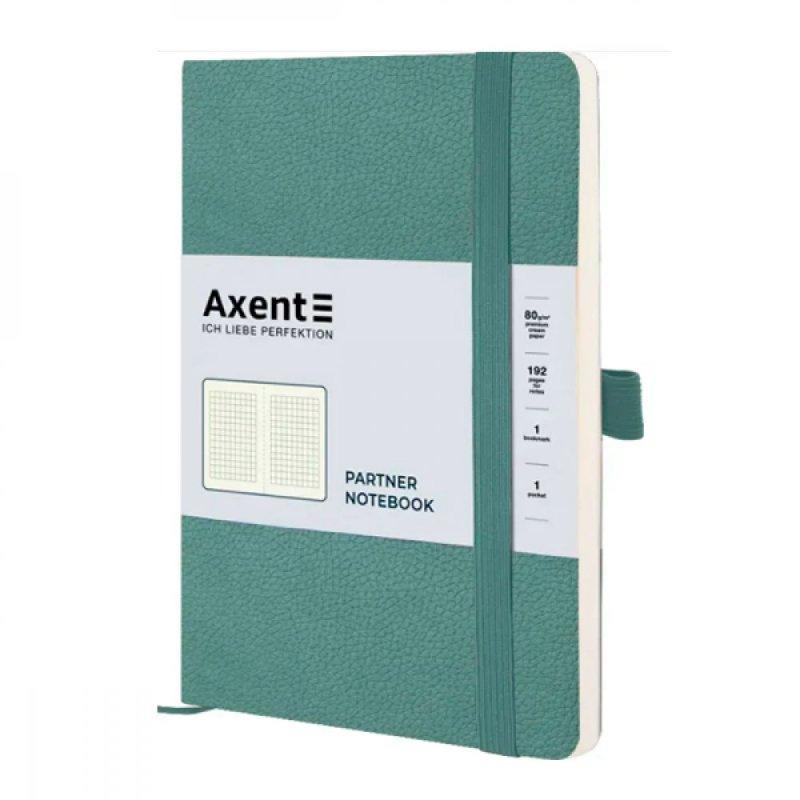 Блокнот діловий А5 96л # Axent 8616-48 Partner Soft Skin 125Х195 сіро-блакитний 647805 G-Rich, фото 1