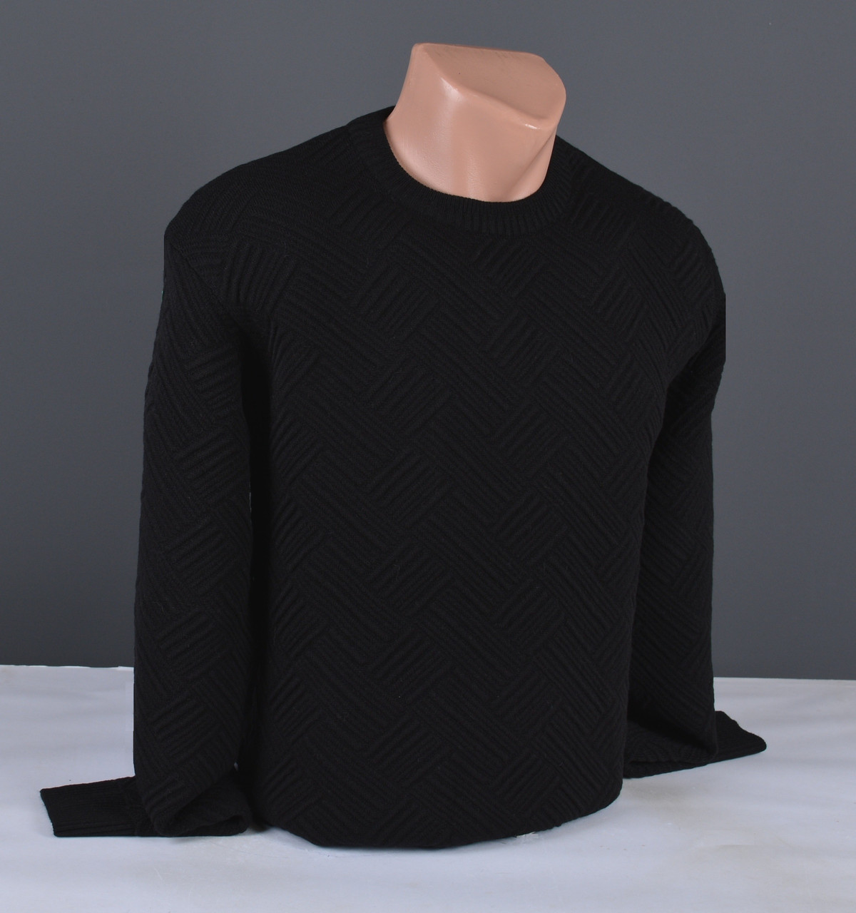 Чоловічий джемпер чорний | Чоловічий светр Туреччина 7258, фото 1