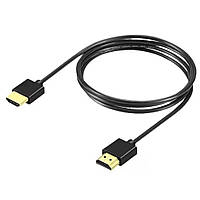Ультратонкий кабель HDMI — HDMI v2.0 4K у чорному кольорі 1 м
