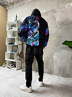 Куртка чоловіча з принтом зима капюшон