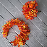 Осінній букет із листям та ягодами помаранчовий 20 см., фото 8