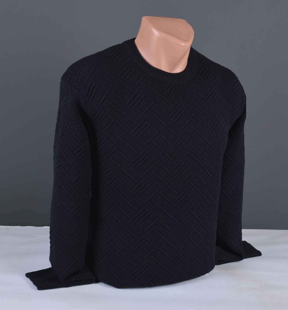 Чоловічий джемпер темно-синій | Чоловічий светр Туреччина 7261, фото 1